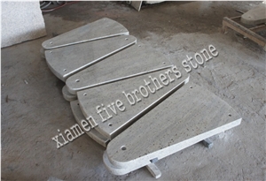 Kashmir White Granite Double Steps/Stairs/Treads/Staircase