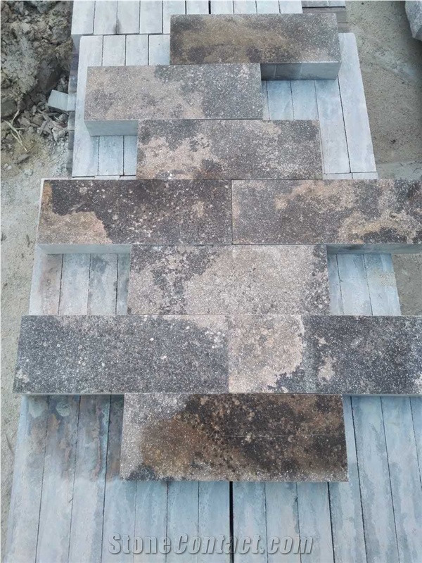 Sandblasted Golden Coast Brown Limestone Tiles & Slabs for Paving,Flooring