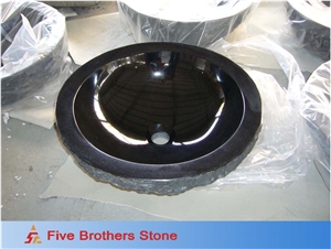 Shanxi Black Granite Sink, Black Granite Basin