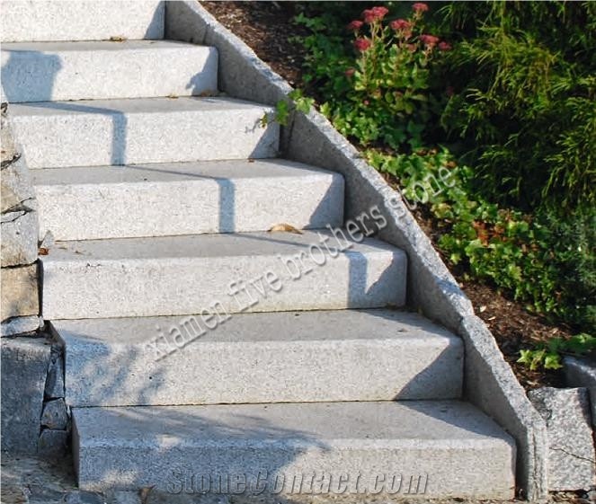 Straight G603 Granite Split Steps/Stairs