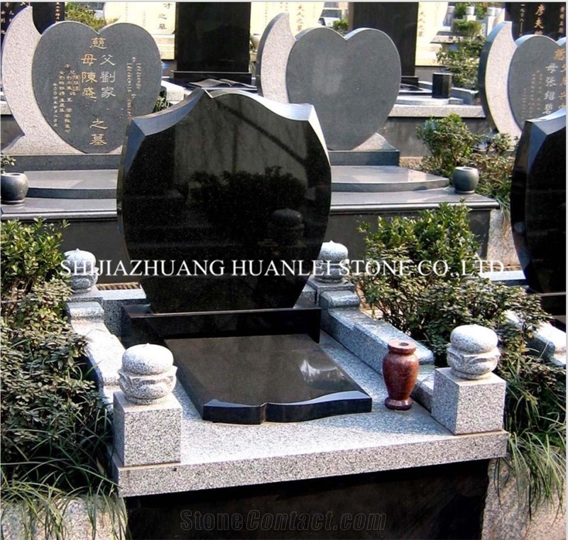 China Shanxi Black Granite Monument, Hebei Black Granite Tombstone/Gravestone/Memorial, Cemetery Tombstone