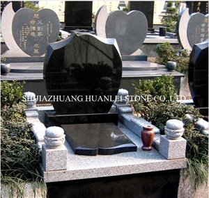 China Shanxi Black Granite Monument, Hebei Black Granite Tombstone/Gravestone/Memorial, Cemetery Tombstone