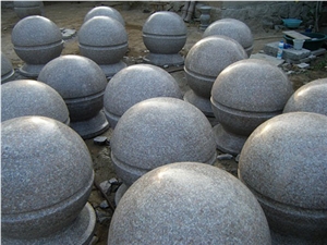 Cheapest Chinese G664 Granite Polished Car Parking Stop Ball Stone