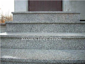 China Grey Granite Honed Stairs & Steps