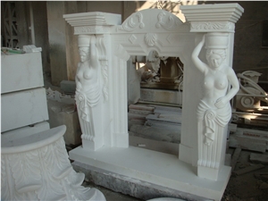 China Han White Marble Fireplace