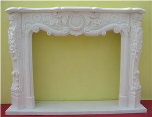 China White Marble Fireplace, Han White Marble Fireplace