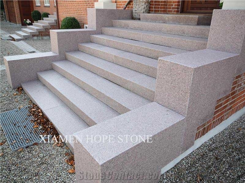 Granite Stairs & Steps, Pink Granite Steps