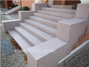 Granite Stairs & Steps, Pink Granite Steps