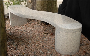 Grey Granite Swirl Bench, Grey Granite Garden Bench