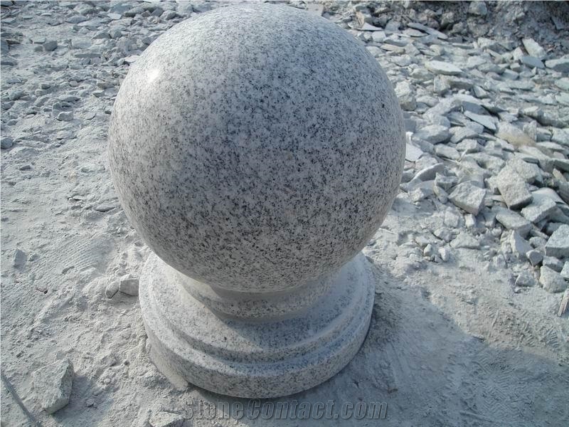 Hot Sale Chinese G601 Granite Polished Car Parking Stop Ball Stone