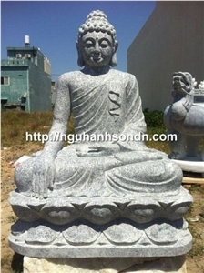 Khanh Hoa Granite Buddha Statues, Grey Granite Sculpture & Statues