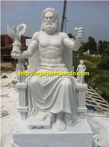 Pure White Marble Zues Statues
