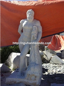 Snow White Marble Hercules Statues
