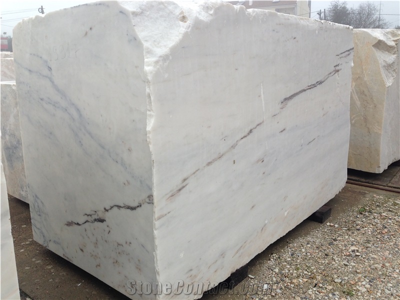 White Estremoz Jpl Block, Borba White Marble Block