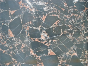 Chinese Athens Portoro Marble, Athens Black Golden Flower Marble Slabs & Tiles, Polished