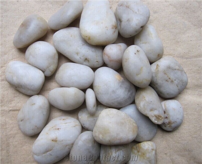 Competitive Normal Polished White Pebble Stone