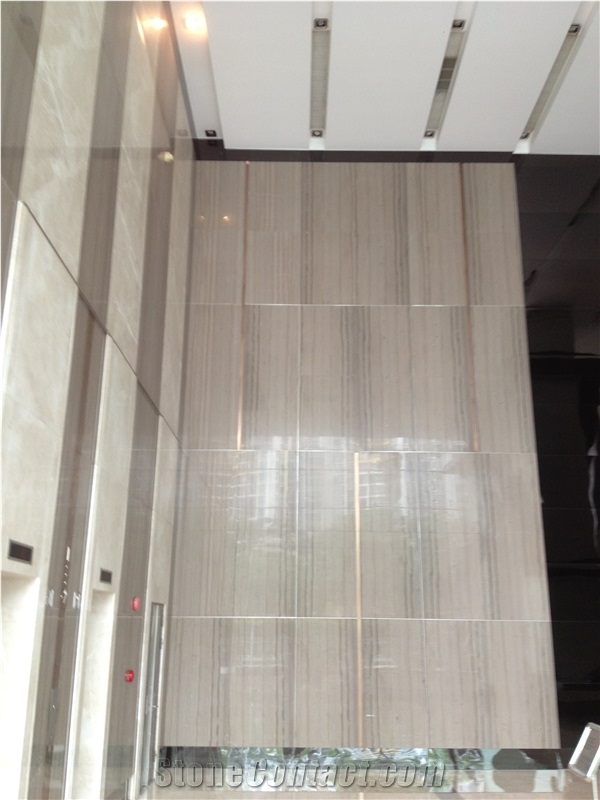 Popular Athen Grey Wooden Marble Tiles and Slabs from New Quarry