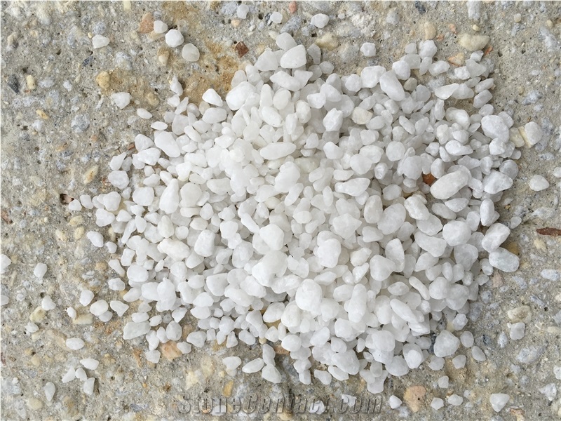 Pure White Marble Pebbles & gravels 