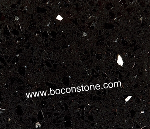 Artificial Black Quartz Stone Slabs & Tiles, Solid Surfaces Engineered Stone