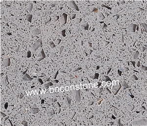 Artificial Quartz Stone-Crystal Dark Grey Quartz Slabs & Tiles