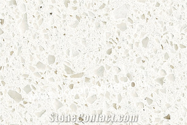 Artificial Quartz Stone-Jade Spot White Quartz Tile & Slab Engineered Stone