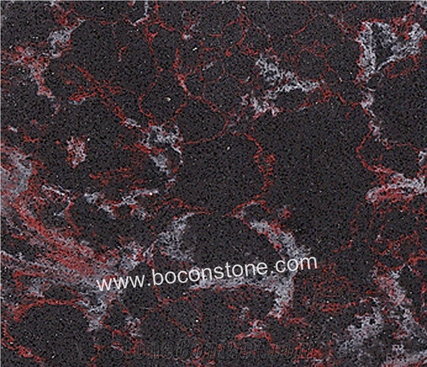 Artificial Quartz Stone-Moden Red Quartz Slabs & Tiles