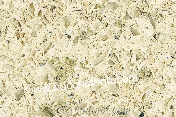 Artificial Quartz Stone-Pine Nut Yellow Quartz Tile & Slab Engineered Stone