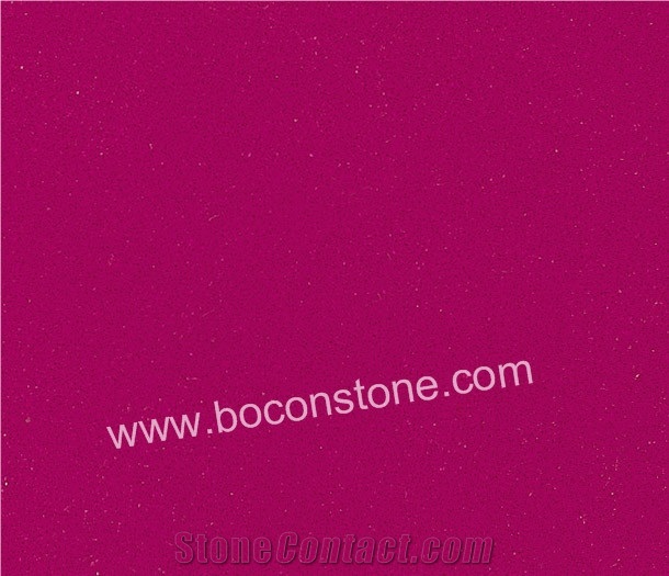 Artificial Quartz Stone-Pure Dark Rosy Quartz Slabs & Tiles