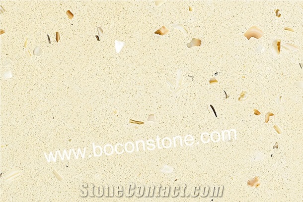 Artificial Quartz Stone-Shell White Quartz Engineered Stone