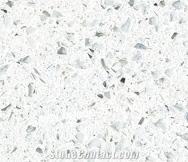 Artificial Quartz Stone Slabs & Tiles, Crystal White Quartz
