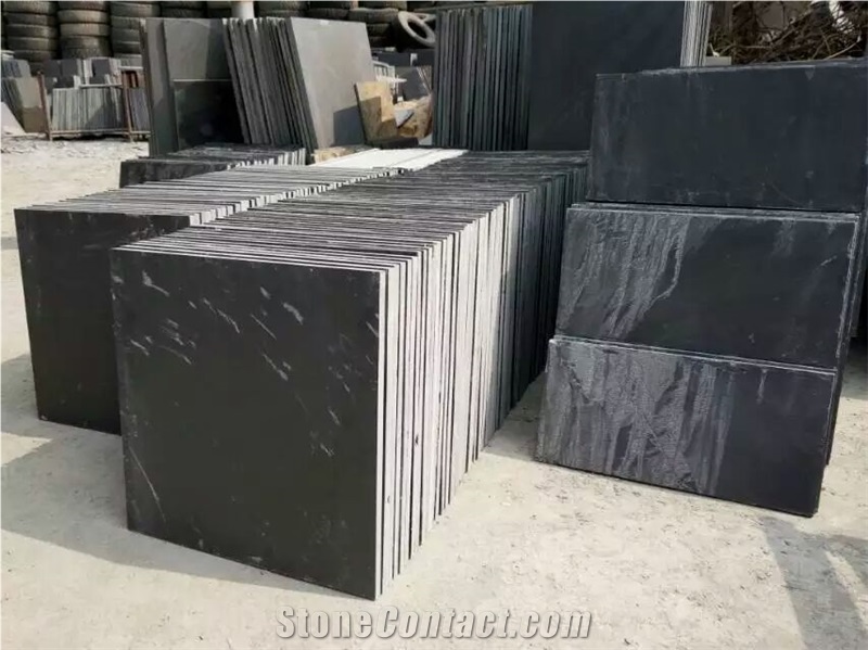 Black Slate Tile Slabs for Floor and Wall Cheap Prices