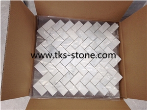 Stone Mosaic,White Marble Mosaic,China White Marble Mosaic Tile for Wall Floor