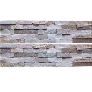 China Yellow Slate Cultured Stone Panel for Wall Cladding