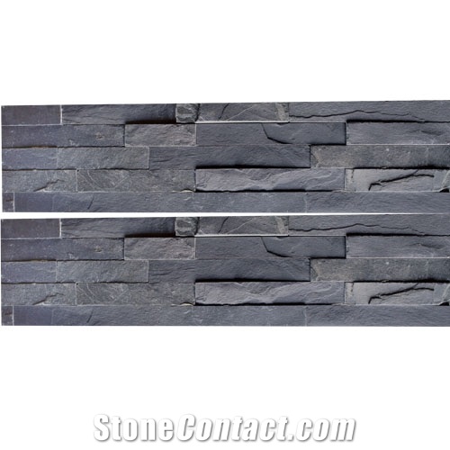 China Yellow Slate Cultured Stone Panel for Wall Cladding