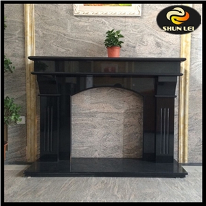 High Quality Shan"Xi Black Granite Fireplace Surround
