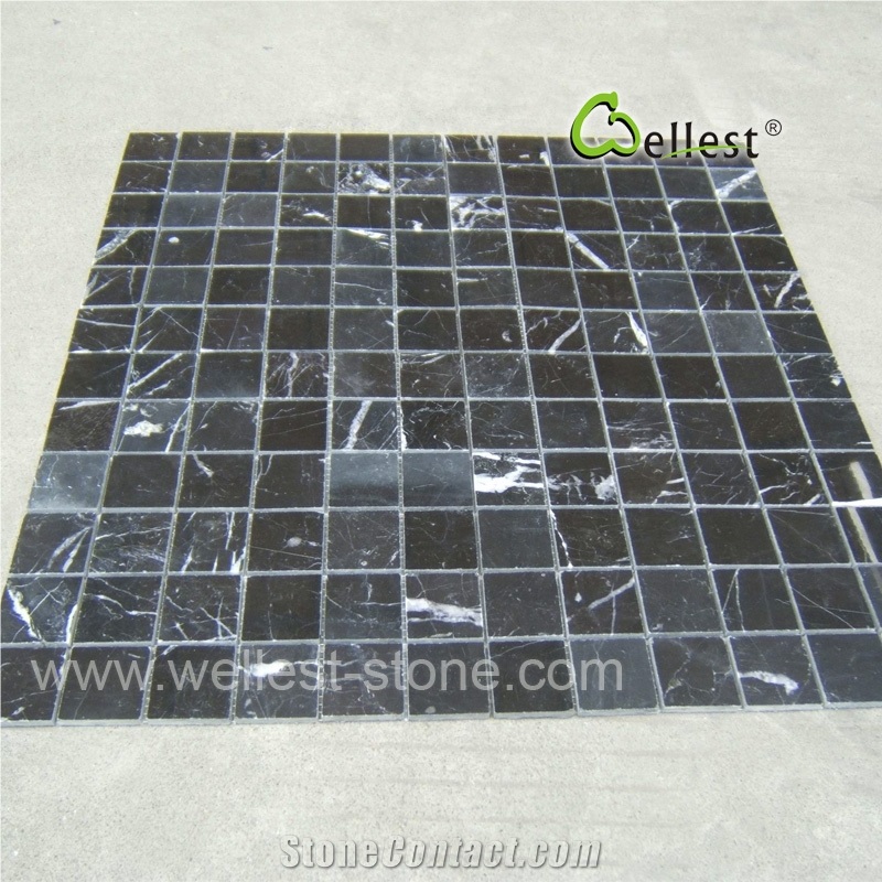 Black Marble Mosaic for Flooring/China Natural Marble Stone