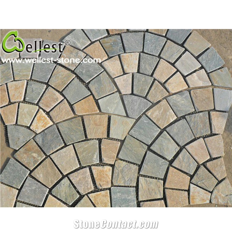 China Brown Slate Stone for Floor Paving & Driveway Pavers