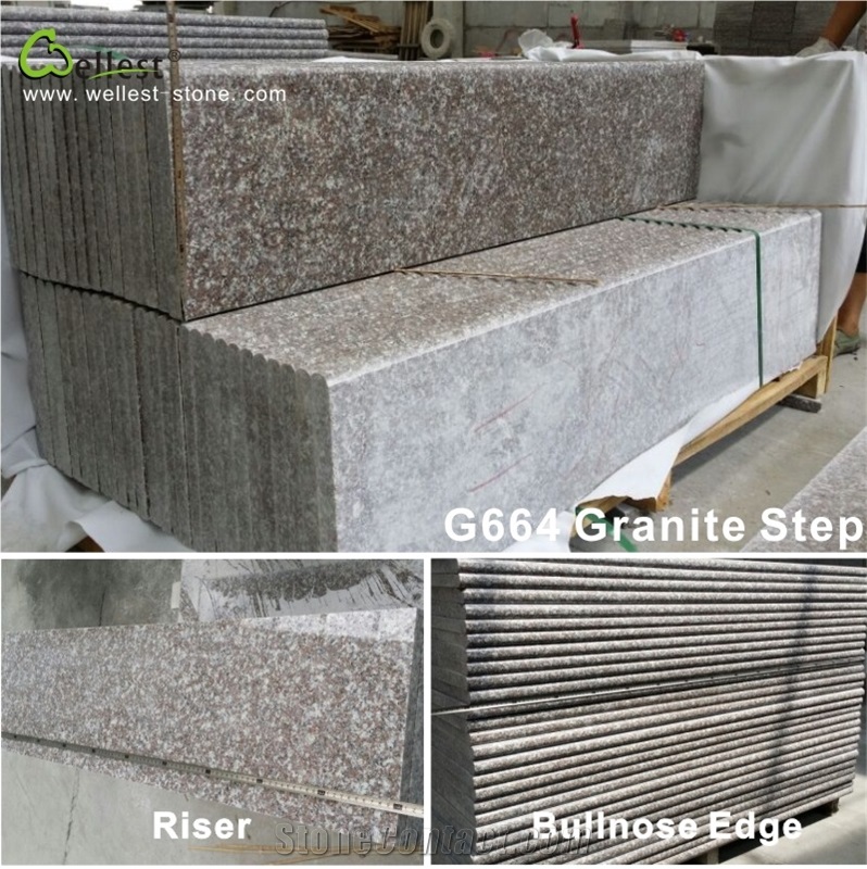 China Cheap Granite Steps, G664 Pink Granite Steps