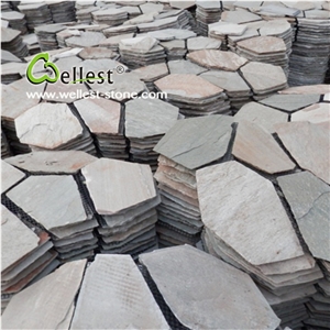 China Pving Stone/Popular Yellow Slate Flagstone Tile for Exterior and Outdoor