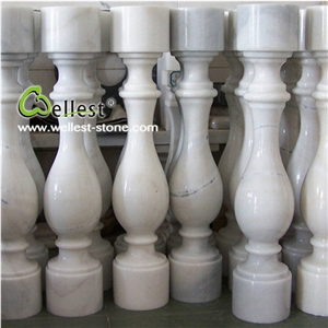 China White Polished Marble Balustrade & Railings with Grade a