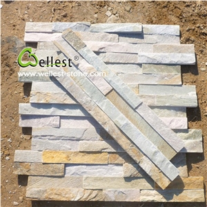 China Yellow Wood Slate Ledge Stone with High Quality & Cheap Price