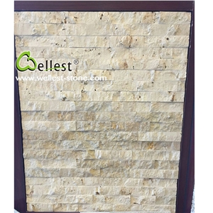 Elegant Beige Cultured Ledge Stone for Wall Cladding
