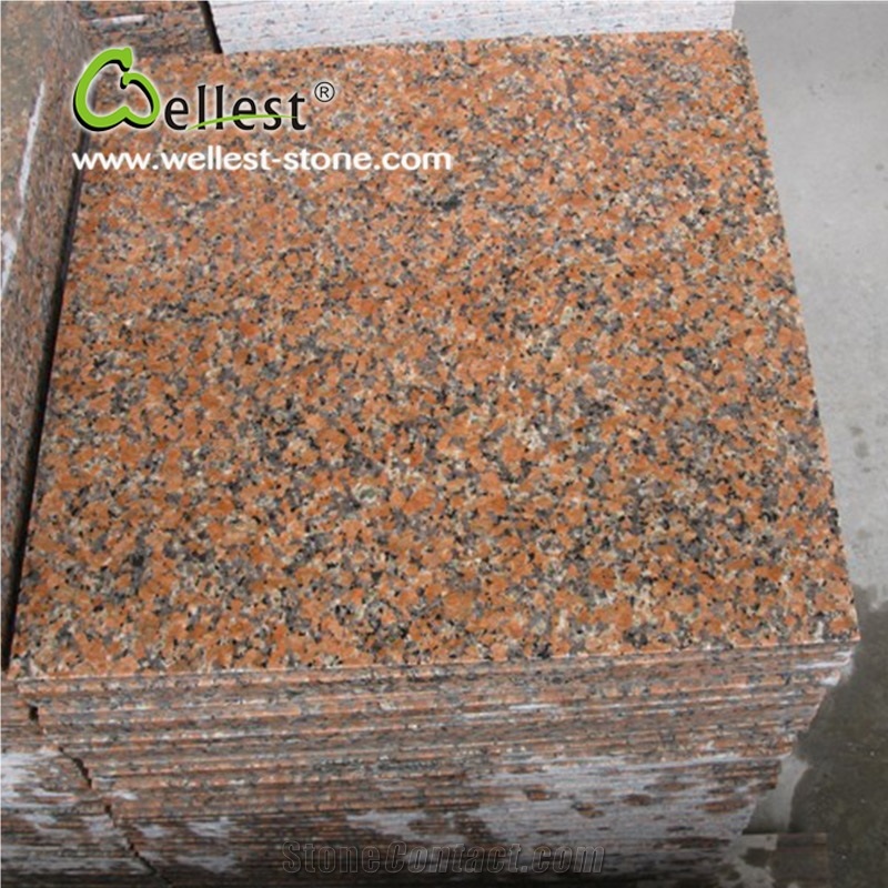 G562 Maple Red Polished Granite Tiles with Grade a