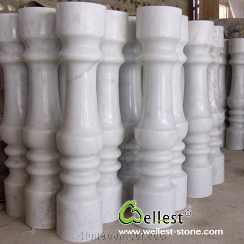 Guangxi White Marble Balustrade & Railing with High Quality