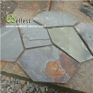 Hot Selling S015 Rusty Brown Slate Stone for Paving