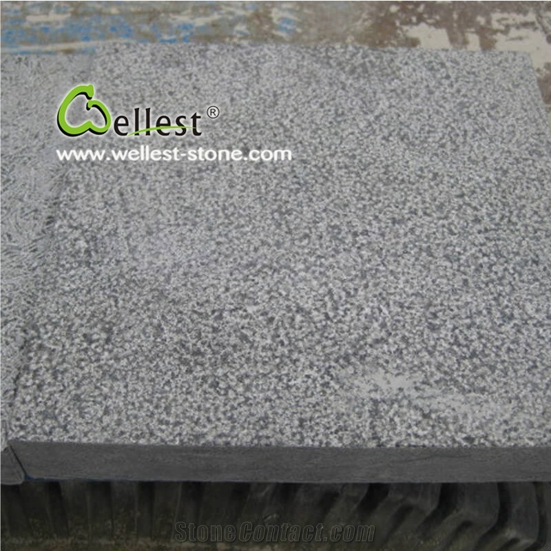 Popular Natural Bush Hammered Blue Stone Tiles for Floor & Wall Cladding