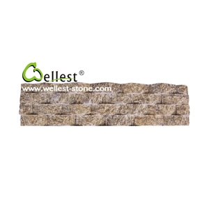 Ql-033w Tiger Yellow Skin Quartzite Wave Ledge Stone with High Quality