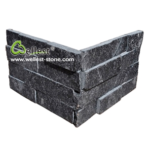 Sl-018fc Black Slate Culture Stone Ledge for Corner