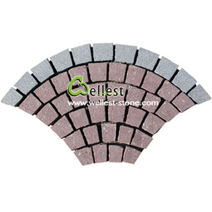 Wellest Beautiful Meshed Granite Stone Cobble Stone for Exterior