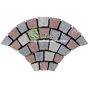 Wellest Meshed Granite Cobble Paving Stone for Exterior